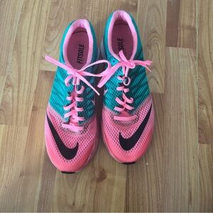 Nike Women's Pink and Teal Athletic Shoes